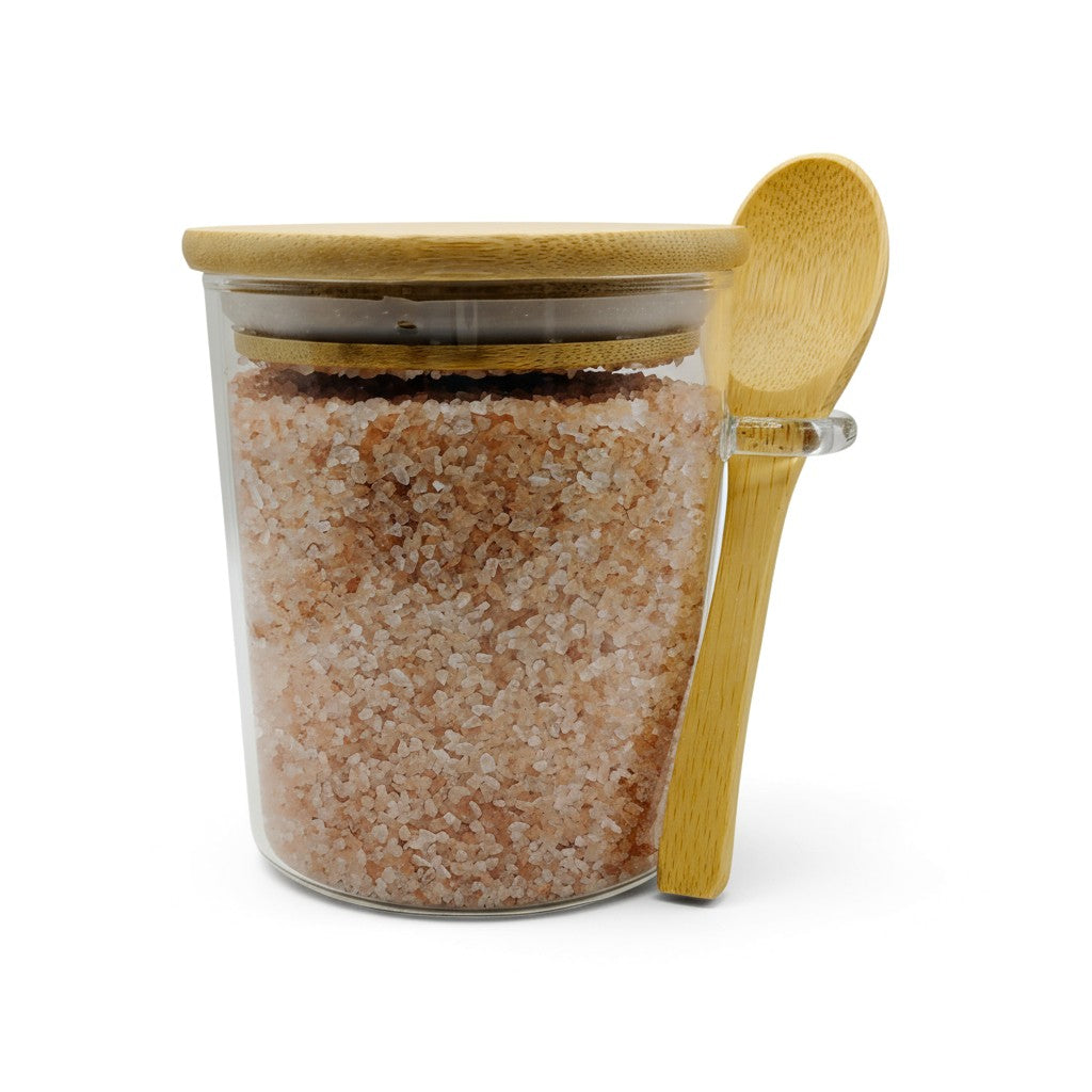 Rose Aromatherapy Pink Himalayan Bath Salt (Bath Soak), Gift Ready with Reusable Bamboo lid Glass jar