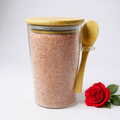 Rose Aromatherapy Pink Himalayan Bath Salt (Bath Soak), Gift Ready with Reusable Bamboo lid Glass jar