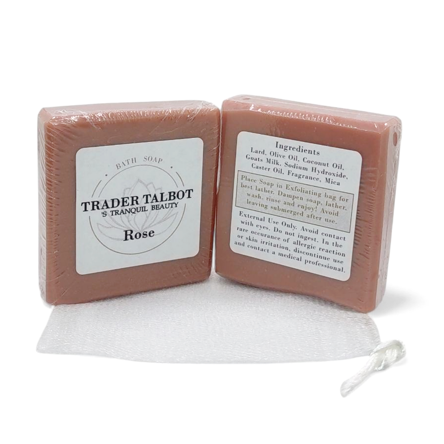 Rose Scented Coconut Oil and Goats Milk Handmade Bath Soap