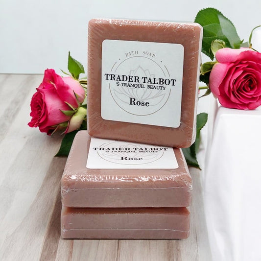 Rose Scented Coconut Oil and Goats Milk Handmade Bath Soap